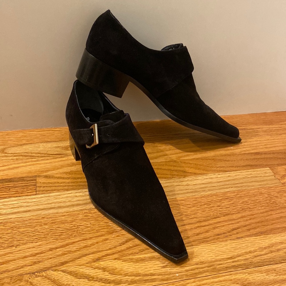 Roberto Rinaldi Black Suede Pointed Shoes Size 6